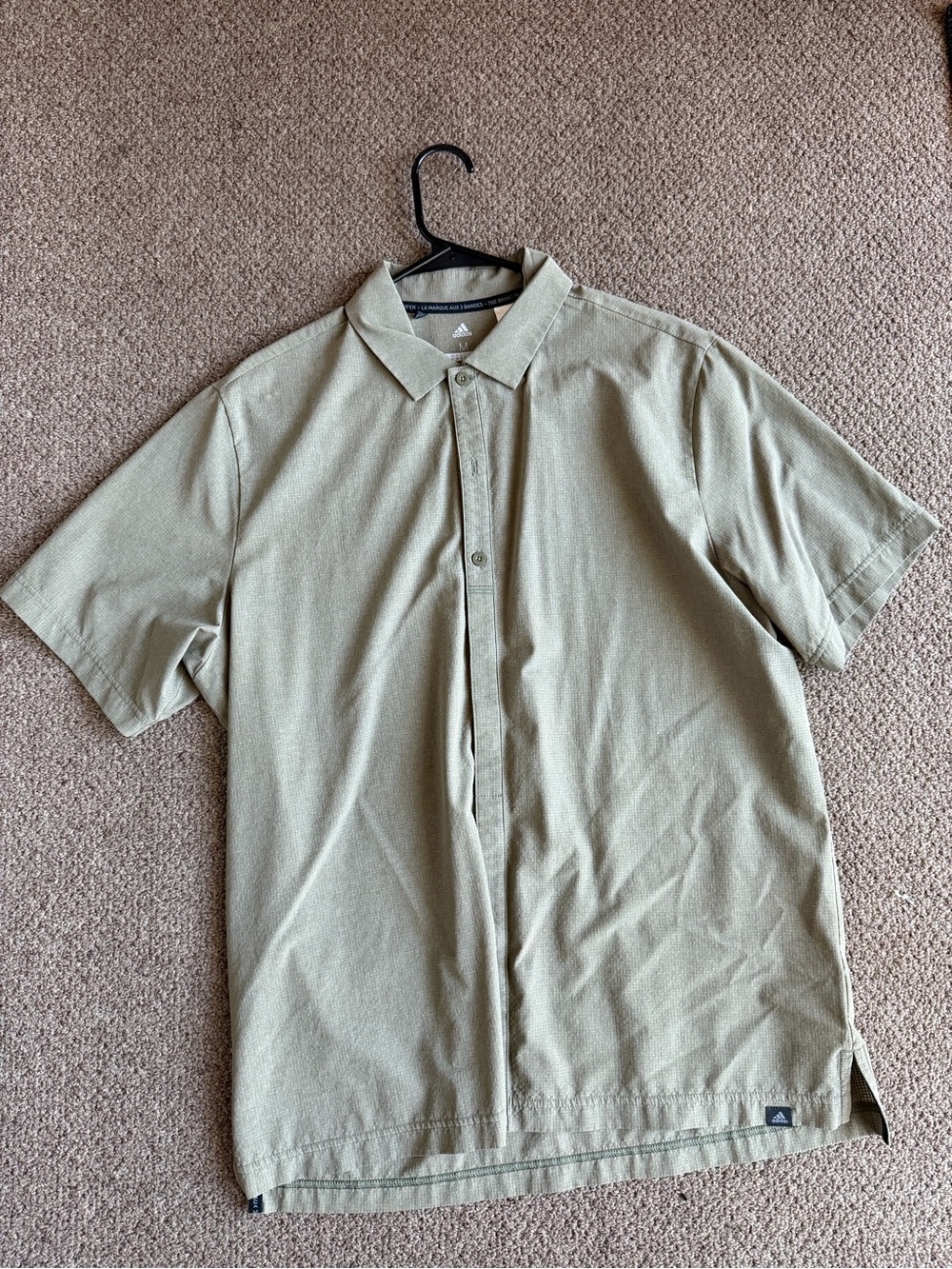 adidas Men's Short Sleeve Polo in Sage Green